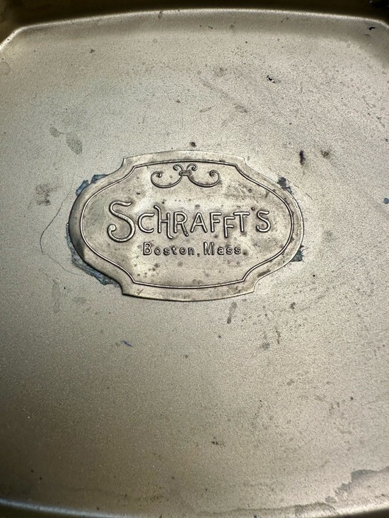 Vintage Schrafft's Brass Candy Tin Boston MA - Picture 5 of 5